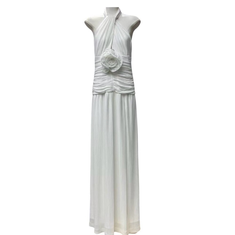 Rebecca Vallance White Halter Maxi Dress - Picture 5 of 8